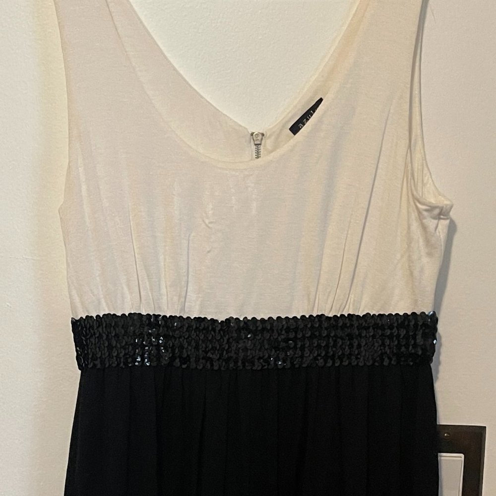 Azulu Black and White Dress with Sequin